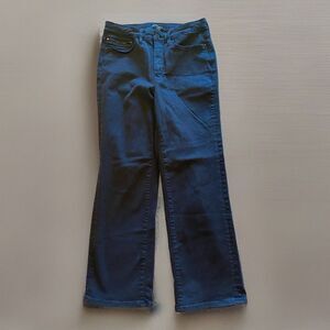 Athleta Flex Kick Flare Jeans Black Womens Sz 6 Stretch‎ Secure Zipper Pocket
